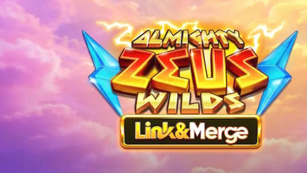 Almighty Zeus Wilds سلاٹ گیم کا مرکزی منظر جس میں اولمپس پہاڑ اور زیوس کی جھلک نظر آتی ہے۔